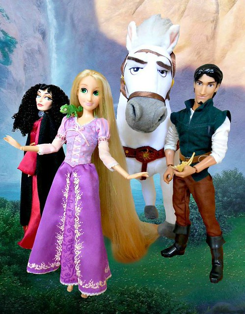 The Cast Of Tangled, Mother Gothel, Pascal, Rapunzel, Maxim…