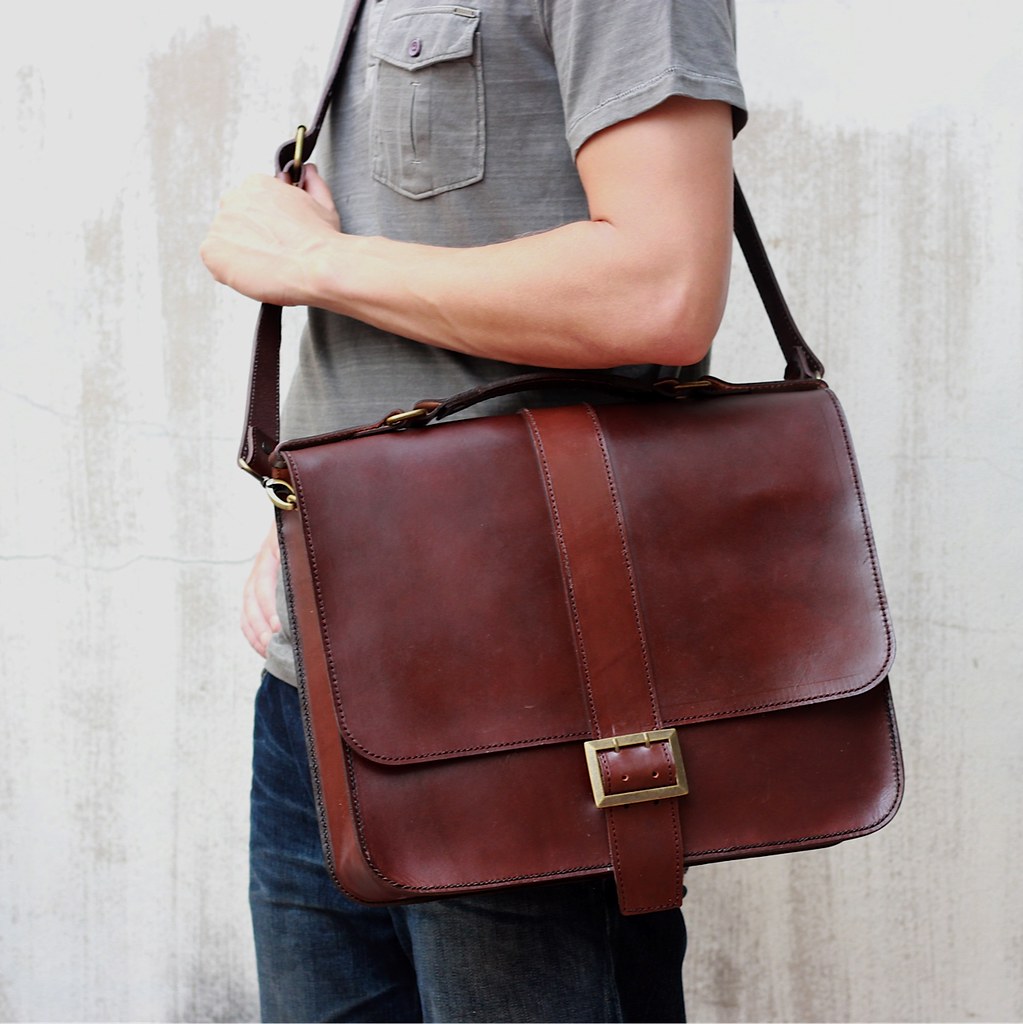 handmade leather briefcase | JooJoobs.Etsy.com | Flickr