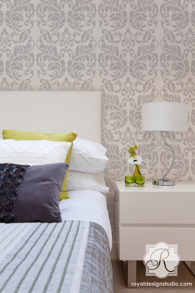 Small Acanthus Damask Wall Stencil by Royal Design Studio | Flickr