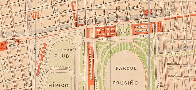 En este plano del Archivo Visual de Santiago, aparece simultanemente el presidio y la escuela de ingenieria. la plaza ya se llama Ercilla, antes era la Plaza Blanco Encalada, de nada.