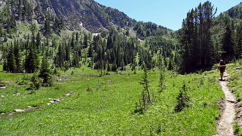 99 - The Walk to Pintler Pass by rcoffey2, Day 4 - After we had made our way up and over Rainbow Pass, we enjoyed a nice lunch at Johnson Lake