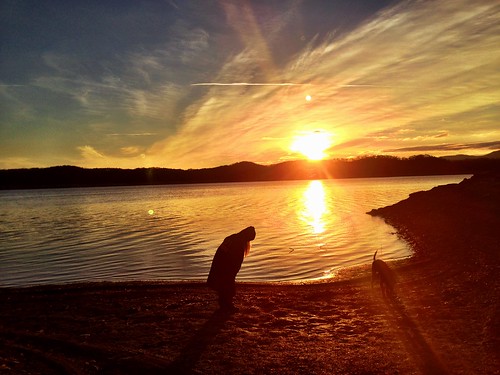 morning dog lake sunrise girlfriend uploaded:by=flickrmobile flickriosapp:filter=nofilter