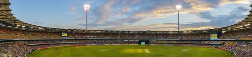 Sunset over the Gabba Panorama 001 by g0rsty, sunset panorama brisbane cricket thegabba cloudsstormssunsetssunrises