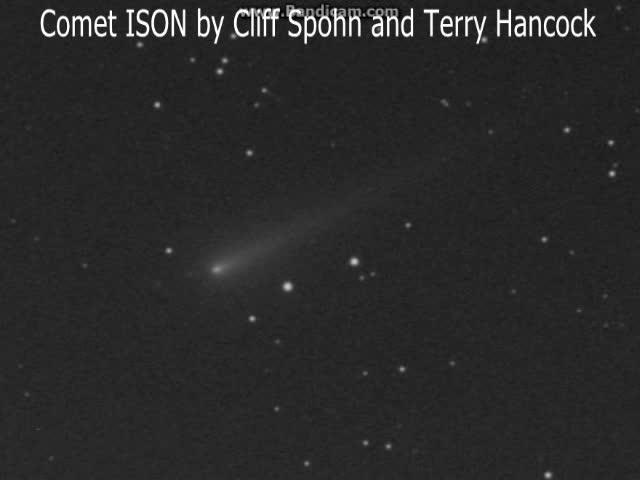 Comet ISON Time Lapse Video Oct 21 (by Cliff spohn and Terry Hancock)