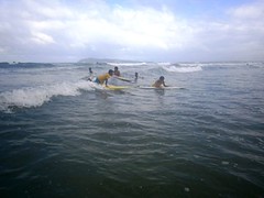 kids are often seen surfing at bagasbas beach