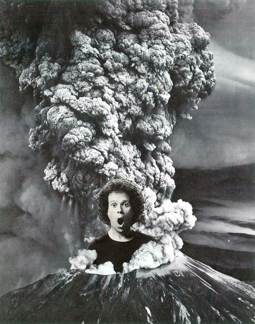 Collage Art by Morgan Jesse Lappin (Brooklyn, NY): Mount Simmons Erupts