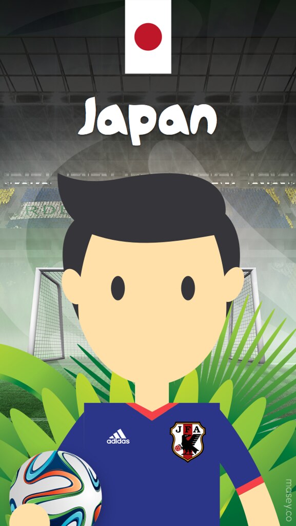 Japan // Football World Cup iPhone Wallpaper | Splash this w… | Flickr