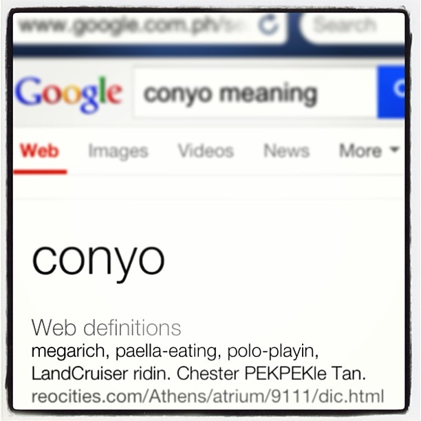 GoogleSearch : #Conyo meaning ?? ;)) And this is what #Go…