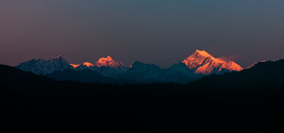 Sunrise over Kanchenjunga from Gangtok, Sikkim, India