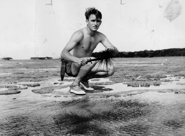 Robert Endean on the Great Barrier Reef, 1954