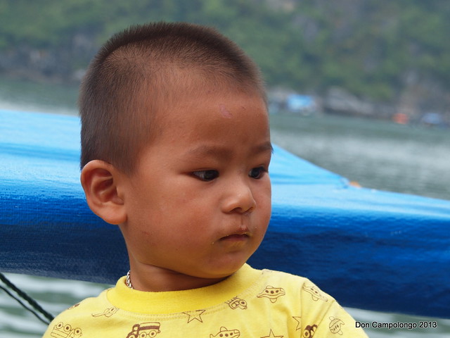 123 Child in a Floating Village in Ha Long Bay