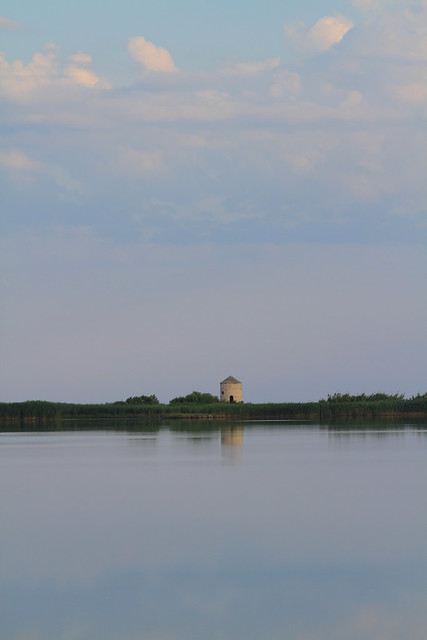Windmill and lagoon