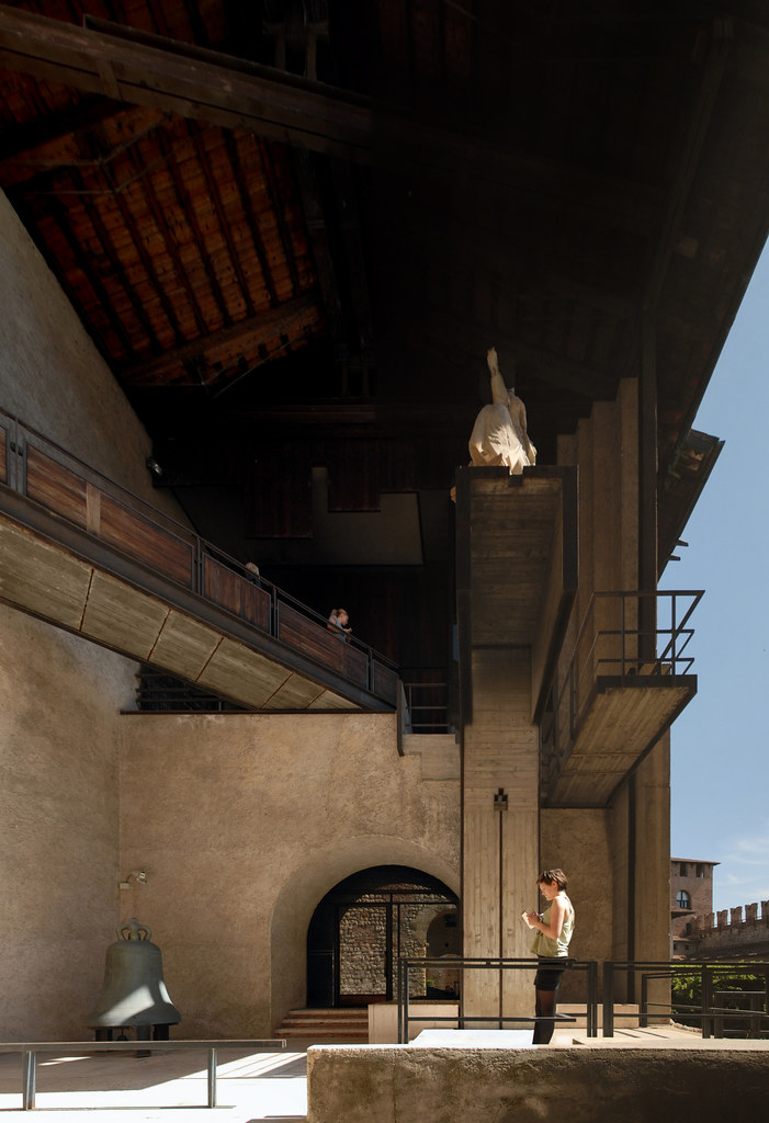 carlo scarpa, architect: the cangrande space, castelvecchio museum, verona 1956-1973