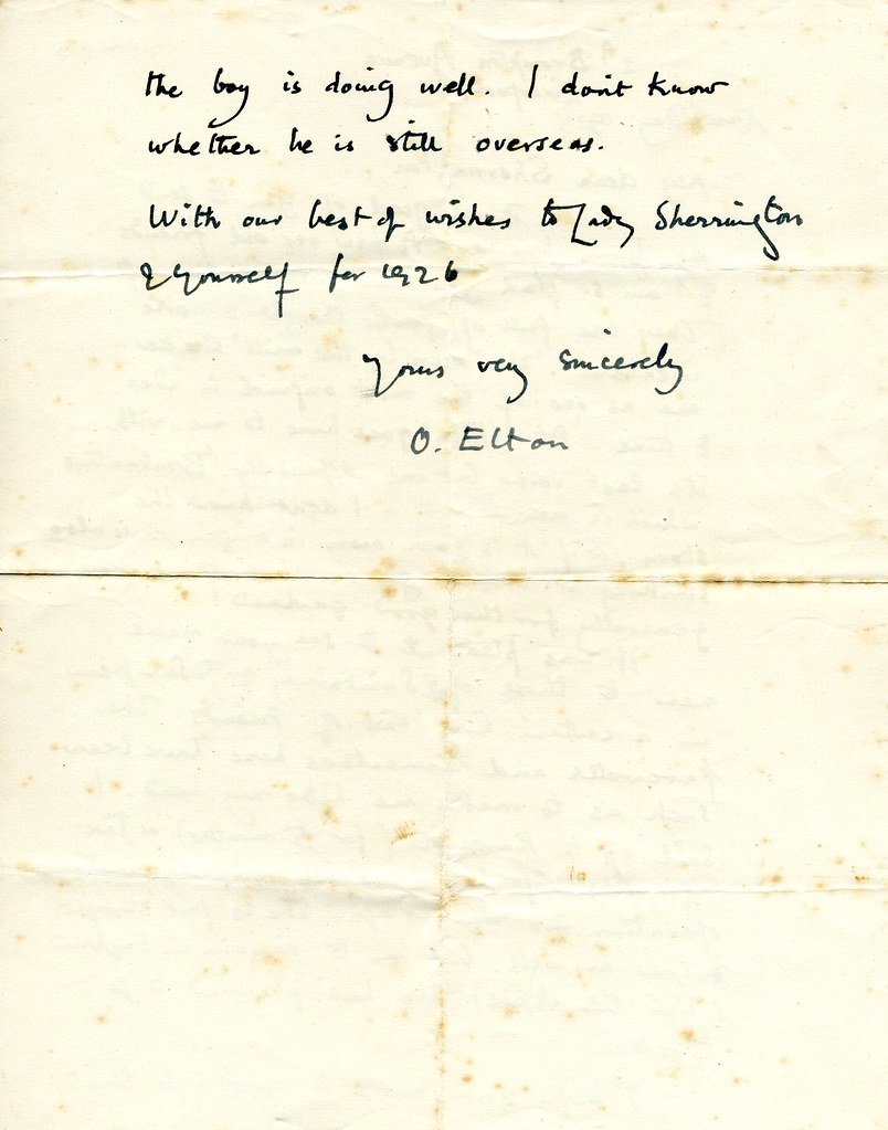 Elton to Sherrington - 25 December 1925 (S/3/4/18) 2/2