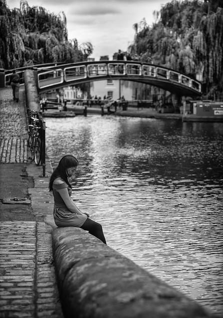 The girl beside the canal