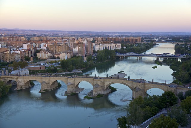 Vista del Puente de Piedra y el Río Ebro, Zaragoza