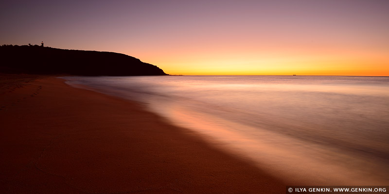 Barrenjoey and Palm Beach at Sunrise, Palm Beach, Sydney, NSW, Australia
