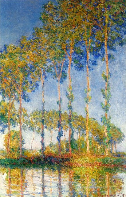 1891 Claude Monet A row of poplars(private collection)(100 x 65 cm)