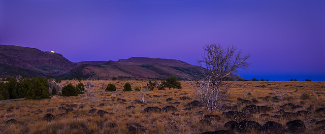 Full moon rise over Steens Mountain Wilderness