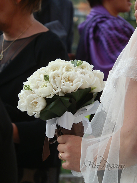 Ranuncoli Bouquet Sposa.Bouquet Sposa Con Ranuncoli E Tulipani Bianchi Olympus Dig Flickr
