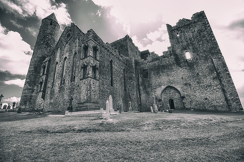 ireland blackandwhite history landscape ruins cathedral outdoor tipperary rockofcashel travelphotography dorameulman