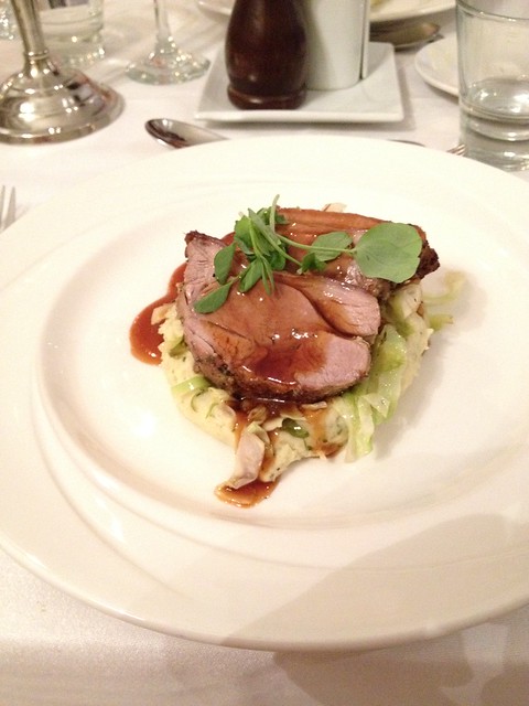 Roast Lamb and Colcannon mashed potatoes at the Odney Club