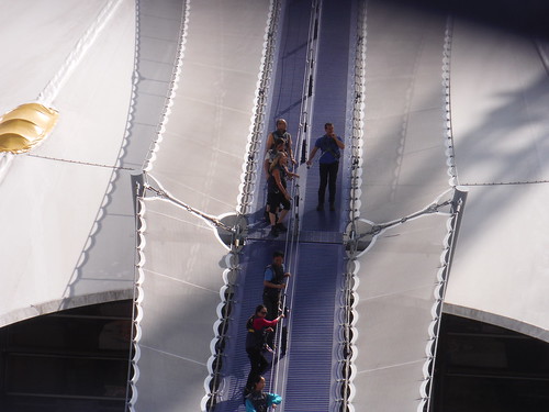 In Full Harness on the roof of the O2-Dome SWC Short Walk 21 - The Line Modern Art Walk (Stratford to North Greenwich)