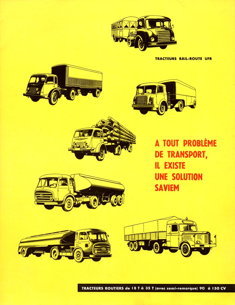 S9  prospectus originaux SAVIEM RENAULT   LOT de 6 prospectus camions JL 