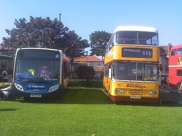 111 EJR IIIM Newcastle Busways 39731 NK09EWD Stagecoach in Sunderland Enviro  200 at Seaburn Bus Rally