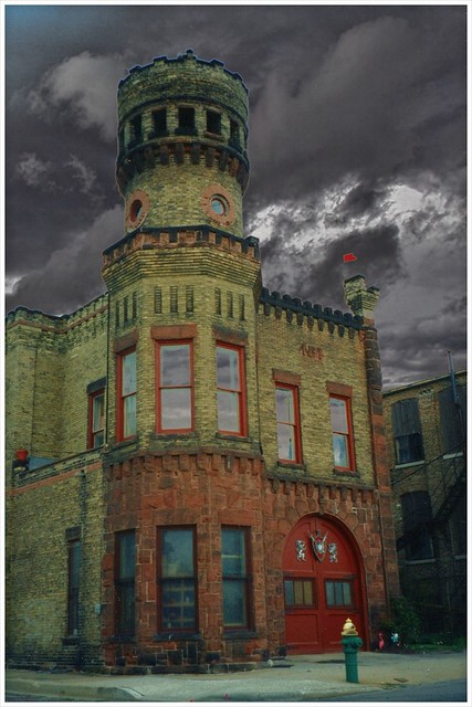 Racine WI ~ Fire Station No 1 ~ Castle ~ Closed ~ My old 35mm Film