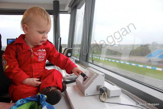 Xander in Race Control at Donington Park