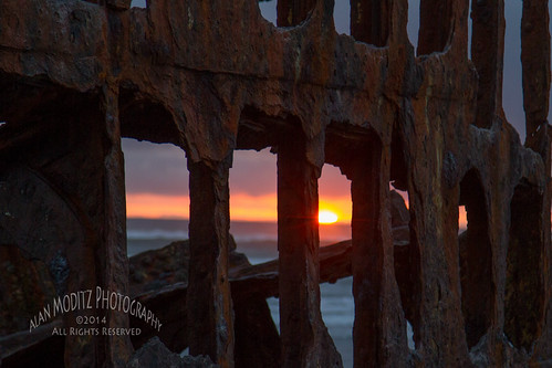 Rust never sleeps by supermoe (Alan Moditz), Sunset at the Wreck of the Peter Iredale in Fort Stevens State Park. sunset silhouette sundown pacif