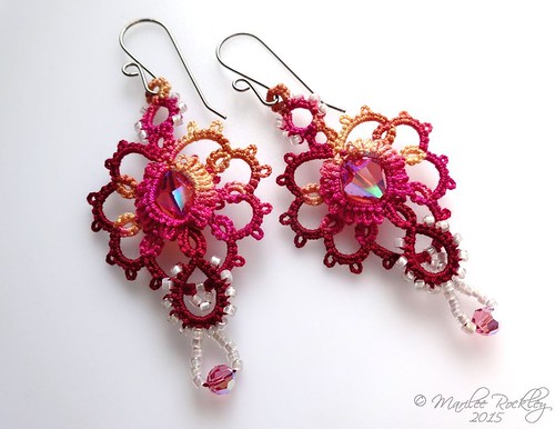 Tatted Earrings Grand Aura | My own design; shuttle tatted u… | Flickr
