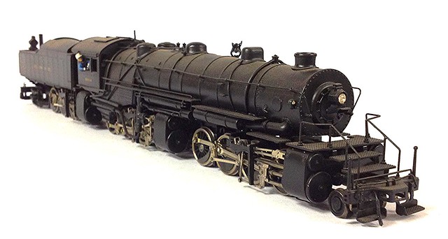 Articulateds - Various HO scale brass Articulated Steam Locomotives - Erie Triplex 2-8-8-8-2 Imported by LM Blum (LMB) 1961 (two motors, one in the tender and one in the locomotive). (Compound Mallet)