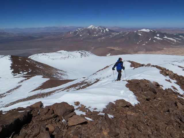 Reaching the summit of Bonete (6770m)