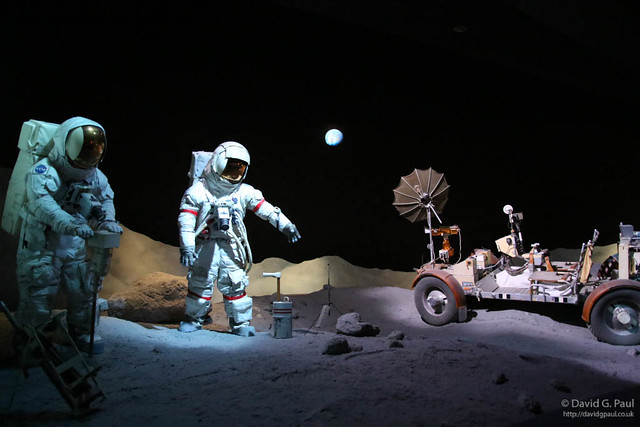 Astronuat and Lunar buggy diorama