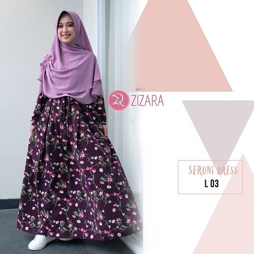 Gamis Zizara Seruni L 03 baju muslim wanita baju muslima 