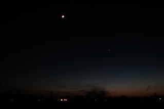 Moon & Venus (and a tiny Mars, if you look carefully...)