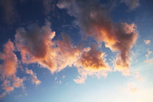 Frames of Flames by endriuthomas, blue sunset sky orange white clouds tramonto nuvole blu flames cielo azzurro arancione infuocato bru