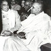 Photograph at Sapru House, New Delhi, 8th December, 1960. Sri. Jayaprakash Narayan with Swami Ranganathananda at the closing session of the Tolstoy 50th death anniversary s