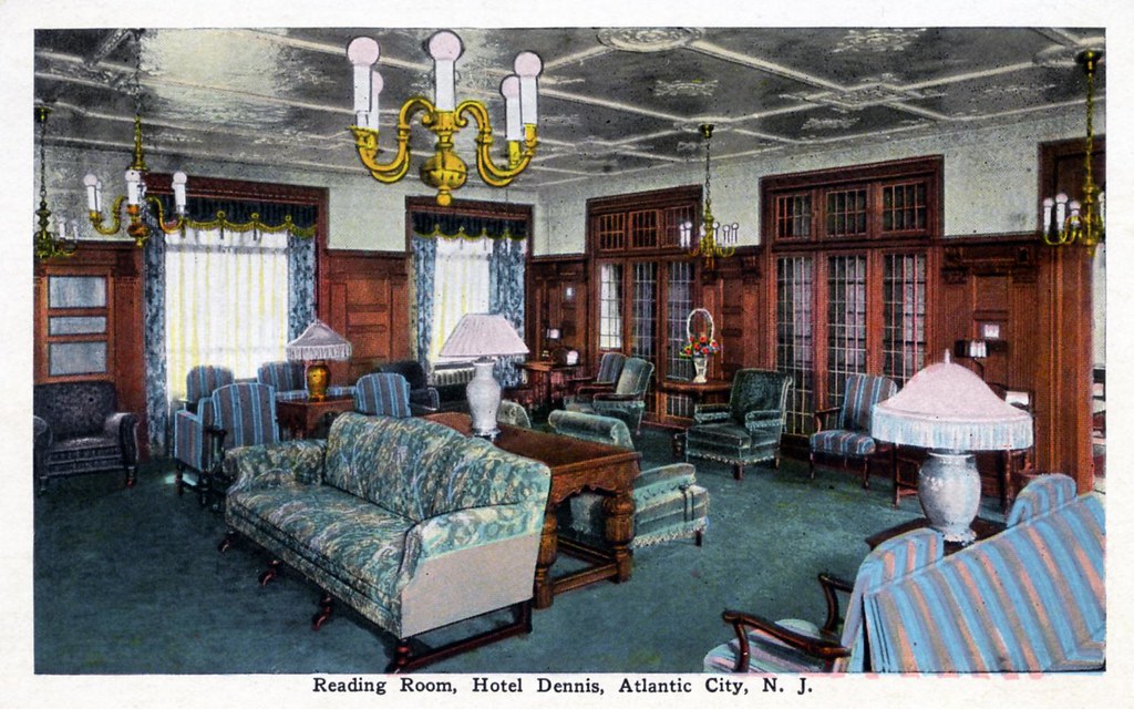 Hotel Dennis Reading Room Atlantic City