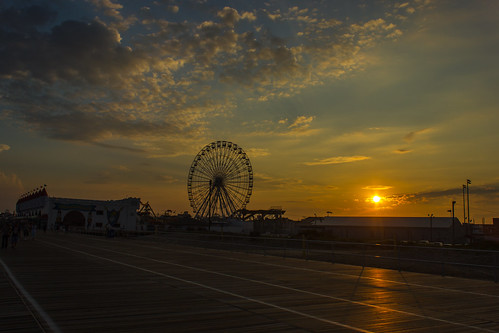 sunset summer sky wheel newjersey ferris ciel boardwalk oceancity été wonderland coucherdesoleil granderoue 2015