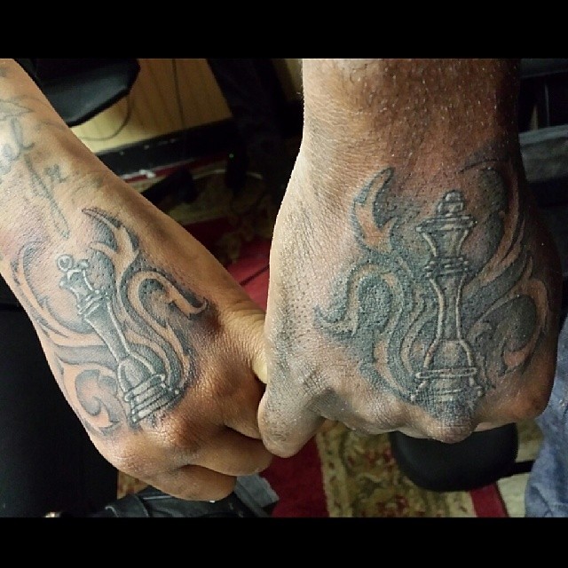 king & #queen #chesspiece #handtattoo by #deonya at #body…