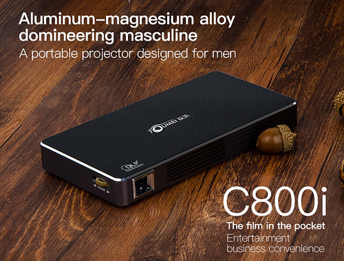 A portable projector designed for men