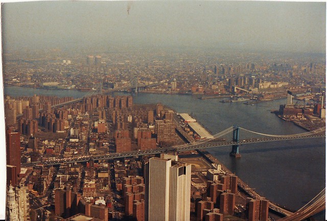 A VIEW FROM THE TRADE CENTER IN APRIL 1985