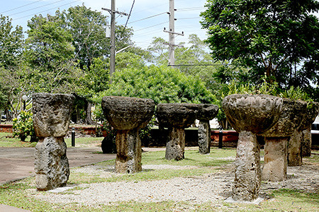 Senator Angel LG Santos Memorial Park or Latte Stone Park Latte Set.

Guampedia