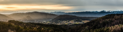 graz styria austria platte stveit sanktveit viewpoint landscape village evening outdoor hills mountains 10000px