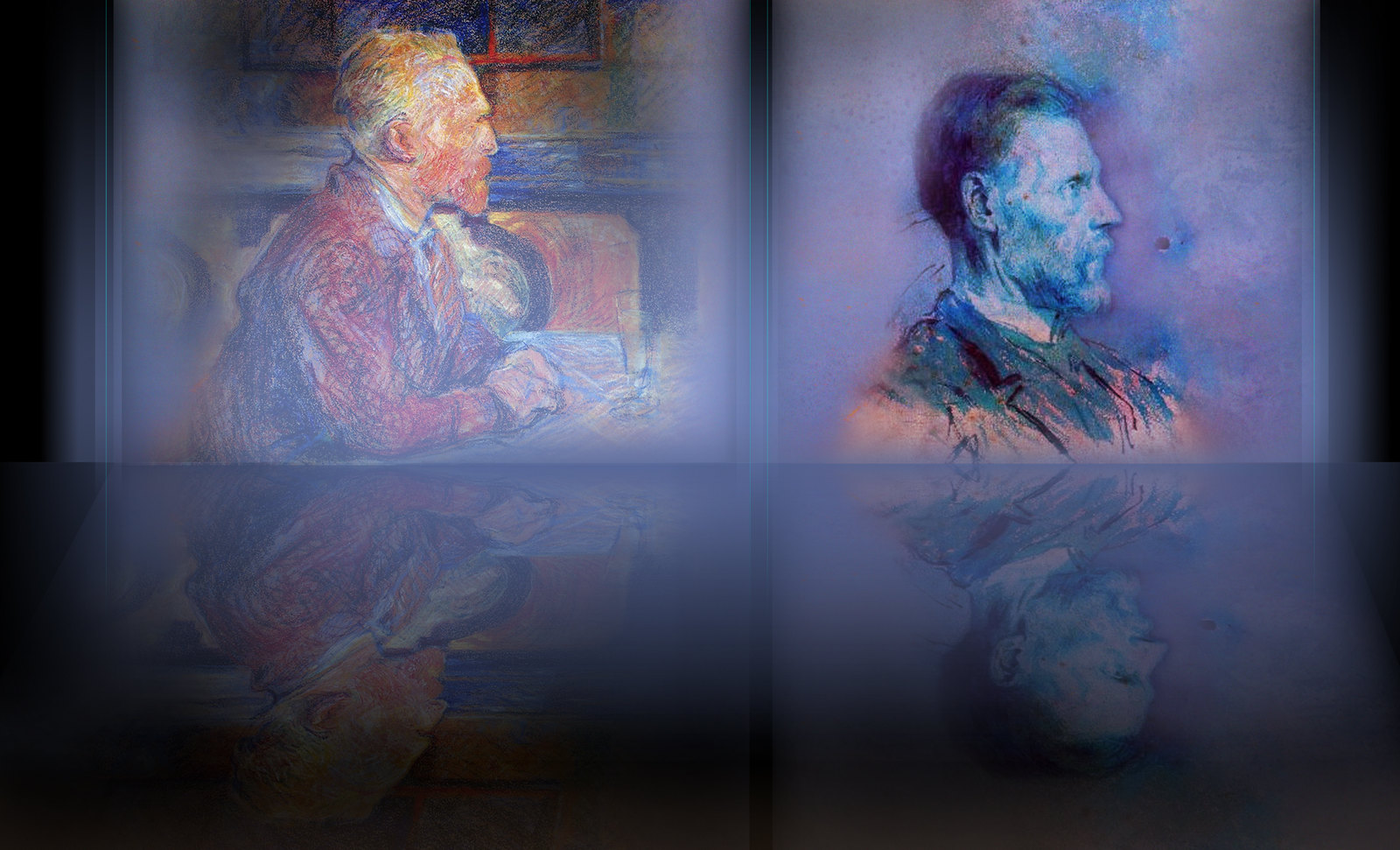 Mentores, homenaje a Vincent van Gogh de Henri de Toulouse Lautrec (1887), y al padre de Pablo Picasso (1896).