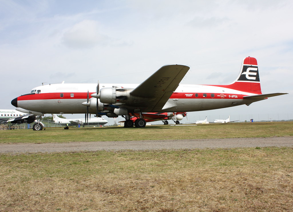 DC-6A G-APSA in British Eagle livery Airbase Coventry 1.6.2011