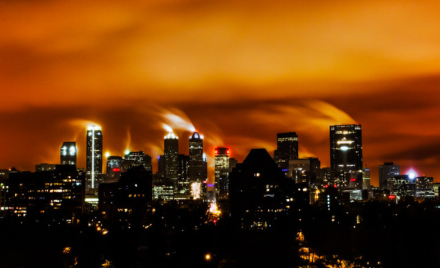 Calgary Downtown Dramatic Skies